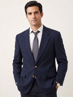 Christian Dior Blue Sport Coat Jacket 42 R Size 42 Vintage